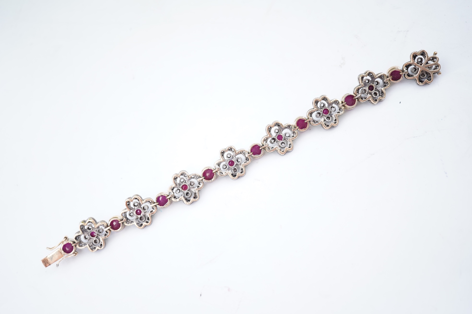 A ruby and diamond parure, India